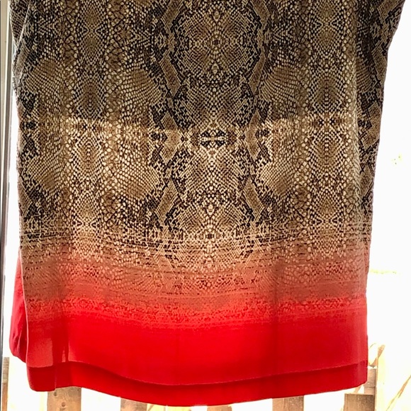 Dana Buchman Animal Print Sleeveless Dip Dye Top Size XL - Picture 2 of 5